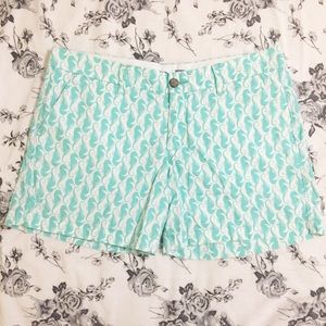 Old Navy | Green & White Sea Horse Shorts